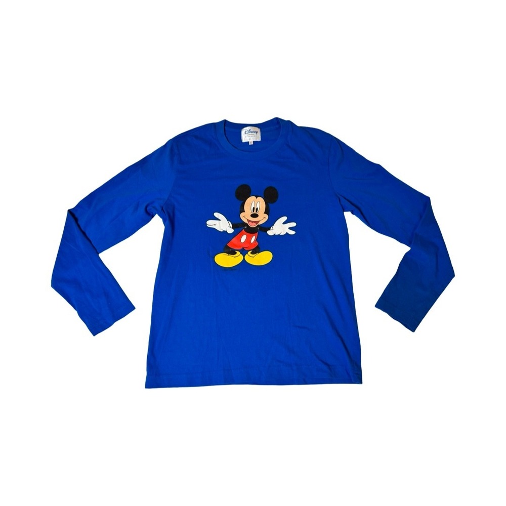 Disney x Giordano Mickey Mouse Blue Long Sleeve Graphic Tee Shirt Small